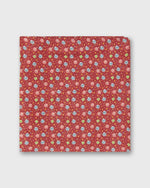 Load image into Gallery viewer, Linen Pocket Square in Red/Sky Floral