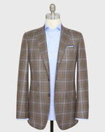 Load image into Gallery viewer, Virgil No. 4 Jacket in Brown/Blue Plaid Brushed Plainweave