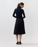 Load image into Gallery viewer, Kilt Skirt in Navy 3-Ply Plainweave