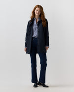 Load image into Gallery viewer, Short Balmacaan Coat in Navy Nylon