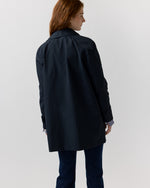 Load image into Gallery viewer, Short Balmacaan Coat in Navy Nylon
