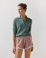 Load image into Gallery viewer, Track Short in Pink/Olive Charmain Liberty Fabric