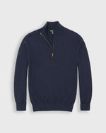 Load image into Gallery viewer, Half-Zip Sweater in Heather Denim Cotton/Cashmere