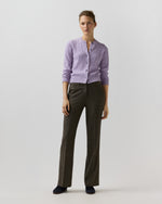 Load image into Gallery viewer, Rosie Cable Cardigan in Heather Lavender Cashmere