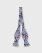 Load image into Gallery viewer, Silk Bow Tie in Navy Catherine Paisley