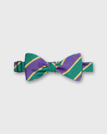 Load image into Gallery viewer, Silk/Cotton Bow Tie in Violet Hubbard Stripe