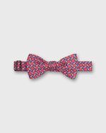 Load image into Gallery viewer, Silk Bow Tie in Coral Diamond Links