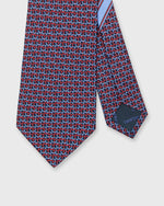 Load image into Gallery viewer, Silk Print Tie in Dark Blue Gancini Links