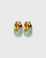 Load image into Gallery viewer, Mini Organic Hoop Earrings in Seafoam