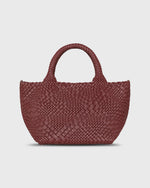 Load image into Gallery viewer, Lily Handwoven Tote in Crimson Leather
