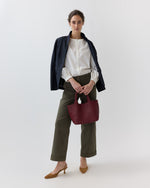 Load image into Gallery viewer, Lily Handwoven Tote in Crimson Leather
