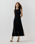 Load image into Gallery viewer, Laure Midi Dress in Noir