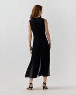 Load image into Gallery viewer, Laure Midi Dress in Noir