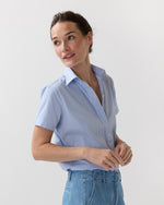 Load image into Gallery viewer, Scout Shirt in Blue/White Stripe Poplin