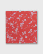 Load image into Gallery viewer, Medium Hand-Rolled Silk Scarf in Red Elizabeth Sketch Liberty Fabric
