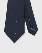Load image into Gallery viewer, Silk Woven Tie in Navy/Blue Dot