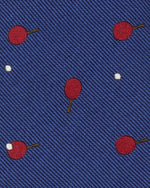 Load image into Gallery viewer, Silk Club Tie in Blue/Red Ping Pong