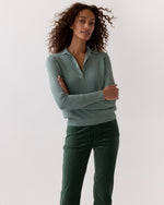 Load image into Gallery viewer, Connor Sweater in Sage Cotton/Silk