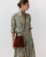 Load image into Gallery viewer, Lulu Bucket Bag in Walnut Suede/English Tan Leather