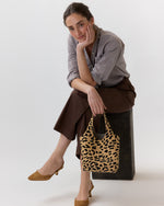Load image into Gallery viewer, Paola Bucket Bag in Leopard Calf Hair