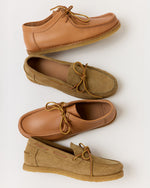 Load image into Gallery viewer, Crepe Sole Camp Moccasin in Desert Suede