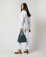 Load image into Gallery viewer, Small Mercato Handwoven Tote in Moss Leather