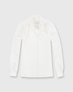 Load image into Gallery viewer, Tie-Neck Blouse Ivory Silk