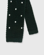 Load image into Gallery viewer, Silk Knit Tie Hunter/White Dot