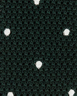 Load image into Gallery viewer, Silk Knit Tie Hunter/White Dot