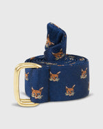 Load image into Gallery viewer, D-Ring Belt Navy Fox Club