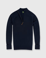 Load image into Gallery viewer, Half-Zip Sweater Navy Cashmere
