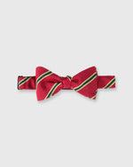 Load image into Gallery viewer, Silk Woven Bow Tie Red/Green/Gold Dragoons 6th Stripe