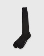Load image into Gallery viewer, Over-The-Calf Dress Socks Black Silk