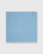 Load image into Gallery viewer, Wool/Silk Print Pocket Square Glacier Blue/Pale Grey Micro Dot