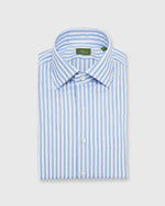 Load image into Gallery viewer, Spread Collar Dress Shirt Sky Awning Stripe Poplin