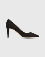 Load image into Gallery viewer, Classic Pointed-Toe Pump Black Suede