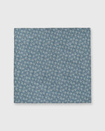 Load image into Gallery viewer, Cotton Print Pocket Square Slate/Mint Floral Dot