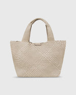 Load image into Gallery viewer, Mercato Handwoven Tote Beige Leather