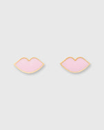 Load image into Gallery viewer, Kiss Stud Earrings Light Pink Enamel