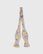 Load image into Gallery viewer, Cotton Bow Tie Yellow/ Sky/Purple Paisley