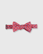 Load image into Gallery viewer, Silk Bow Tie Orange/Blue/White Foulard