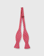 Load image into Gallery viewer, Silk Bow Tie Orange/Blue/White Foulard