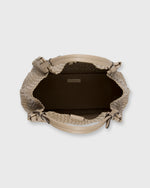 Load image into Gallery viewer, Cate Handwoven Satchel Bag in Beige Leather