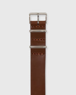 Load image into Gallery viewer, One-Piece Watch Strap Medium Brown Leather