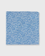 Load image into Gallery viewer, Hand-Rolled Cotton Pocket Square in Blue Glenjade Liberty Fabric
