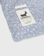 Load image into Gallery viewer, Cashball Blanket in Brown/Blue Speckled Rose Liberty Fabric