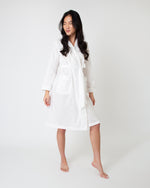 Load image into Gallery viewer, Darcey Robe in White Cotton Lawn