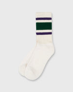 Load image into Gallery viewer, Retro Stripe Socks in Pine/Mulberry
