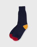 Load image into Gallery viewer, Waffle-Knit Socks in Navy