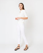 Load image into Gallery viewer, Half-Sleeved Georgina Sweater in Ivory Cotton/Silk